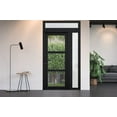 thumbnail image 5 of Front Exterior Prehung FiberGlass Door Clear Glass See-through / Manux 8555 Matte Black Clear Glass / Side and Top Exterior Window / -W30+14" x H80+14"-Right-hand Inswing, 5 of 8