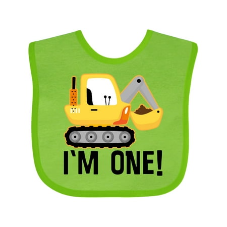 

Inktastic 1st Birthday Construction Truck Boy Outfit Gift Baby Boy Bib