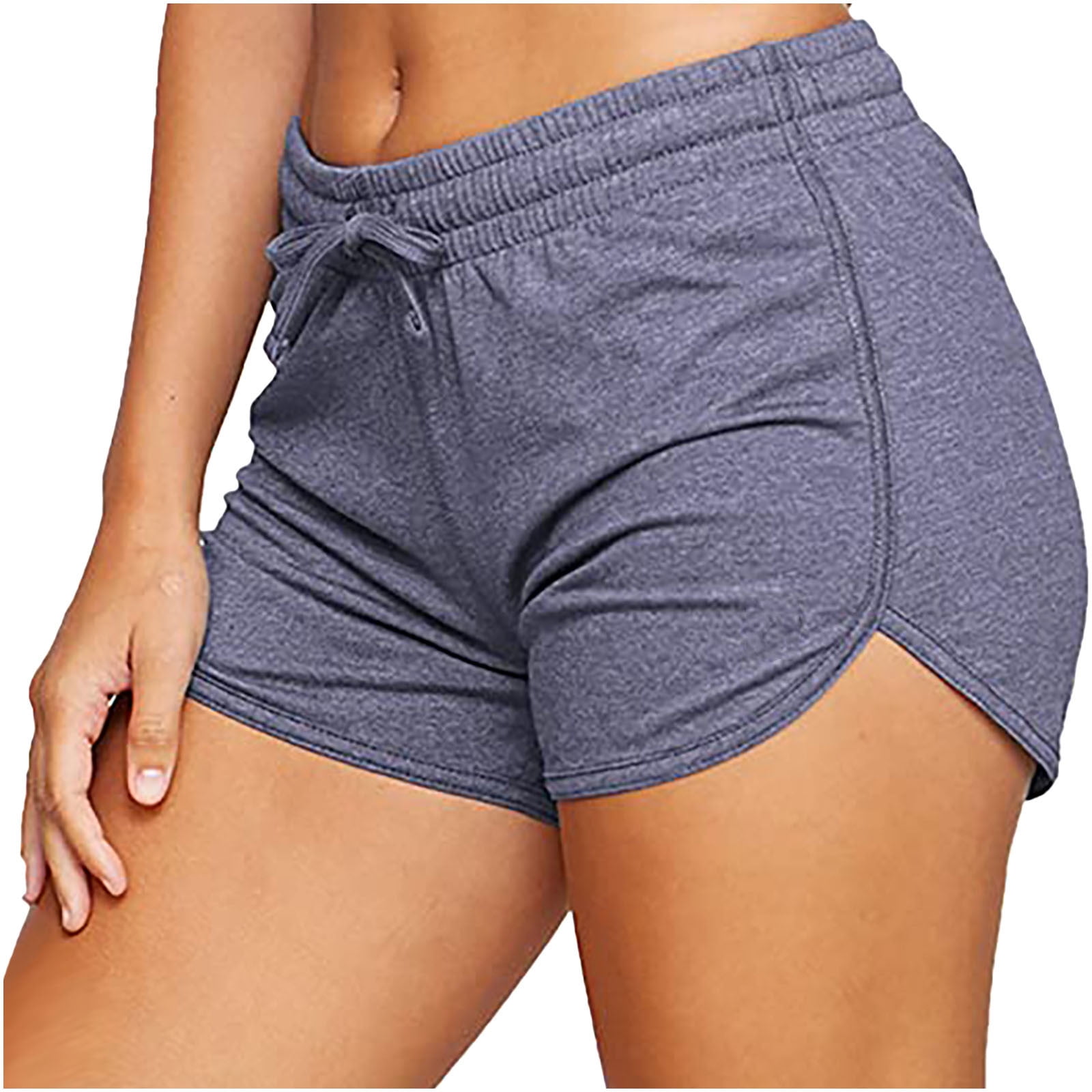 Colosseum Active Womens Four Way Stretch Micro French Terry Dolphin Lounge Short with Pockets 
