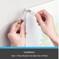 thumbnail image 3 of Kenney Fast Fit 5/8" No Measure Curtain Rod Brackets, Set of 2, Brushed Nickel, 3 of 7