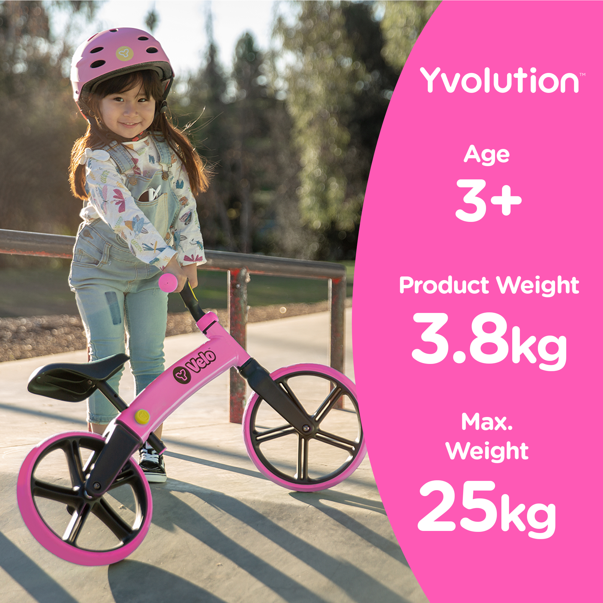 Yvolution Y Velo Balance Bike, 12-Inch, Ages 3-5, Pink photo 5
