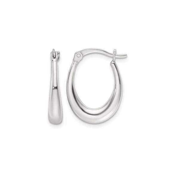 Gem & Harmony Classic Polished Sterling Silver Hoop Earrings for Women