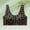 Black, variant on Women Mesh Stitching Wireless Lifting Support Bra Back Hook Closure Seamless Soft High Elastic Polyester Wide Straps Daily Lingerie White 3XL