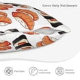 thumbnail image 5 of Bingfone Sushi Roll Linen Throw Pillow Covers Cushion Case Pocket Button Vintage Farmhouse Pillowcase for Sofa Couch Bed 20"x20", 5 of 9