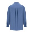 thumbnail image 6 of Utoimkio Women's Button Down Shirts Solid Color Long Sleeve V Neck Classic Shirt Business Casual Blouse Tops for Women, 6 of 7