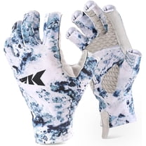 KastKing La Sal Fishing Gloves UPF50  Sun Gloves UV Protection Fingerless Gloves Men Women for Outdoor, Kayaking, Rowing, Paddling, Canoeing, Hunting