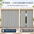 thumbnail image 2 of Lapalife Outdoor Curtain for Patio Waterproof Extra Wide, Tap Top Blackout Curtain Thermal Insulated Drapes, 1 Panel, 100''x 84'', Gray, 2 of 8