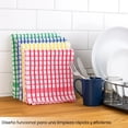 thumbnail image 5 of Toalla de Cocina La Josefina Ultra Absorbente 100% Algodón Cuadros Verdes Juego de 5, 5 of 5