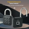 thumbnail image 3 of Amdohai Smart Lock Smart Padlock Rugged and Durable Padlock for Luggage, Trunk, Doors Padlock CR2032 Button Cell Power Supply Padlock, 3 of 8