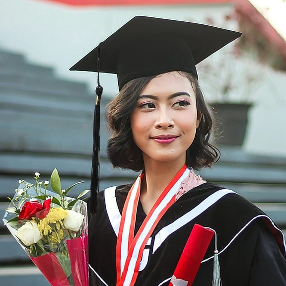 HEATSHAKING Graduation Cap for Adults 1Pcs Black .45 Inch Classic Design