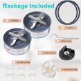 thumbnail image 2 of 2-Pack Replacement Extractor Blade Set, Fit for NutriBullet 600w/ 900w Pro Series Blender with Food-grade Silicone Rubber Gaskets Seal Ring for NutriBullet Blender Blade Replacement Parts, 2 of 7