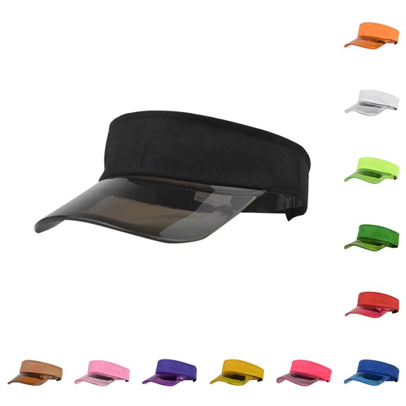 SUXIAN Uv Protection Hat Sun Color Transparent Solid Women Visor Adjustable Breathable Unisex Hats One Size