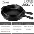 thumbnail image 2 of Cuisinel Cast Iron Skillet Set of 2 Kitchen Cookware Pre-Seasoned 10” and 12", 2 of 9
