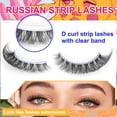 thumbnail image 4 of SHIQI-Lashes Natural Look False Eyelashes Wispy Natural Lashes that Look Like Extensions Fluffy D Curl Strip Eye Lashes Short Cat Eye Russian Fake Eyelash 9 Pairs, 4 of 4