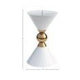 thumbnail image 3 of Meridian Furniture Malia White and Gold Metal Hourglass Shaped End Table, 3 of 7