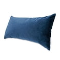 thumbnail image 3 of MICHAEL AMINI Larkin 13x24" Oblong Velvet Accent Pillow in Sapphire in Set of 2, 3 of 7