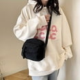 thumbnail image 3 of Solid Color Casual Crossbody Bag, Simple Design Zipper Satchel Bag, Corduroy Adjustable Strap Shoulder Bag, 3 of 6