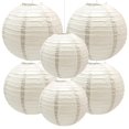 thumbnail image 1 of Faroles de papel decorativos Yosawa, redondos, grises, 20 cm, 25 cm, 30 cm, 6 unidades, 1 of 5
