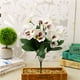 thumbnail image 2 of Flores de pensamiento artificiales de color blanco, fotografía de boda, paisaje, flores artificiales, flores de mariposa, racimos de cinco puntas de pensamientos artificiales - bolsa premium, 2 of 3