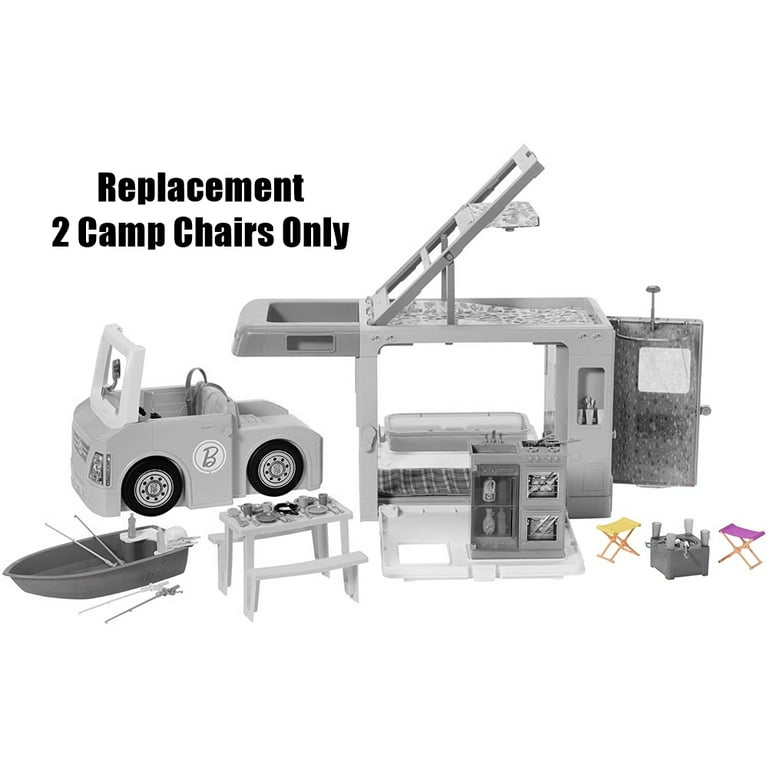 Replacement Parts for Barbie 3 in 1 DreamCamper Vehicle Playset GHL93 2 Replacement Camp Chairs Walmart