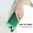 thumbnail image 6 of Allytech 2 in 1 Detachable Wallet Case for iPhone 15, [Thin & Light] [Compatible with MagSafe] Luxury PU Leather Card Holder Soft Bumper Shockproof Anti-Scratch Magnetic Case, Green, 6 of 11