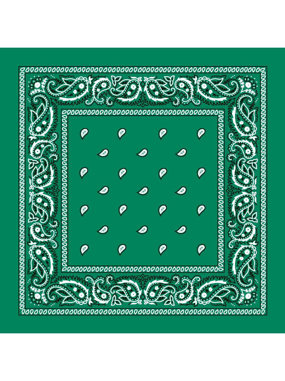 BANDANA - Teal Paisley Bandana - Single Piece 14x14 - Walmart.com