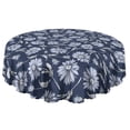thumbnail image 5 of Round Tablecloth Spring Summer flower 60x60 Inch Round Table Cover for Party Dinner Picnic, 5 of 5