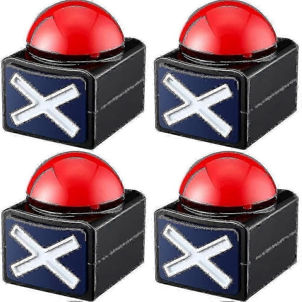 4pcs Game Buzzer,game Buzzer Alarm Sound Play Button With Light Trivia Quiz Got Talent Buzzer Game