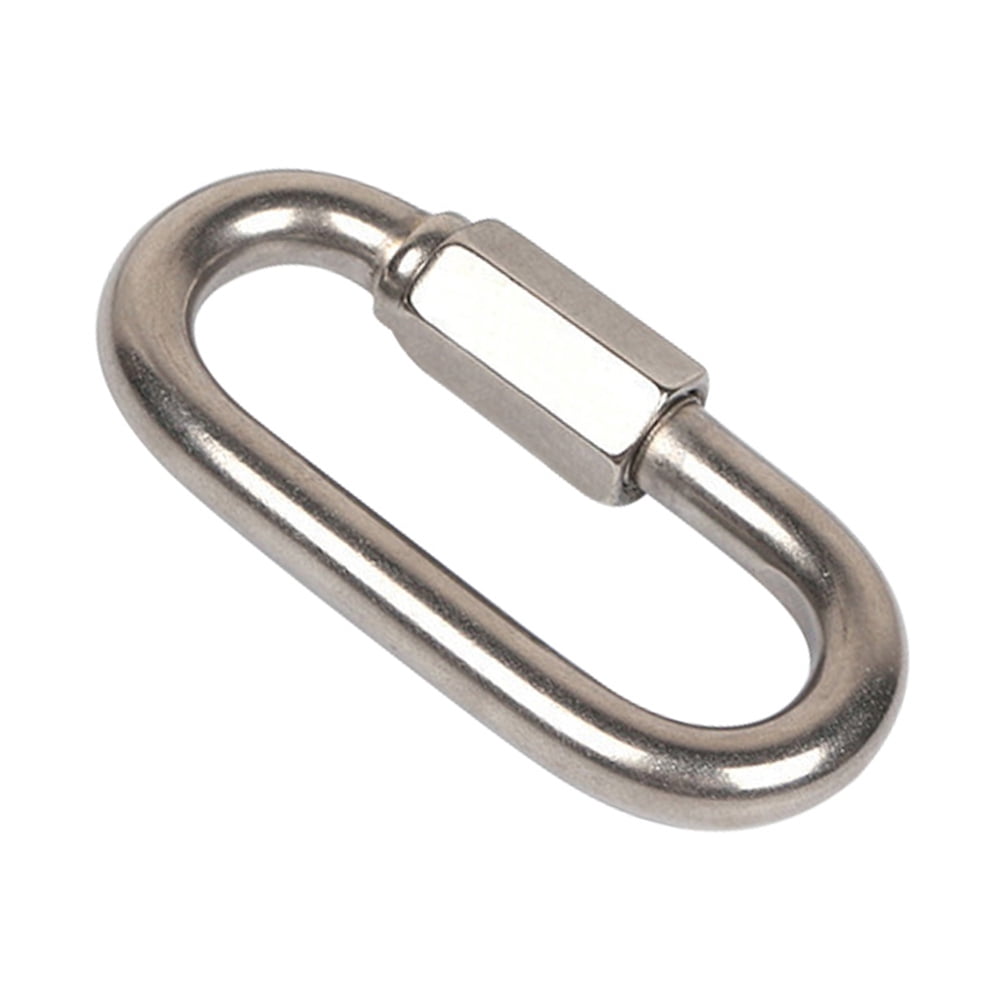 2Pcs 25KN Stainless Steel Screwgate Locking Carabiner O-Ring Hook for Climbing 