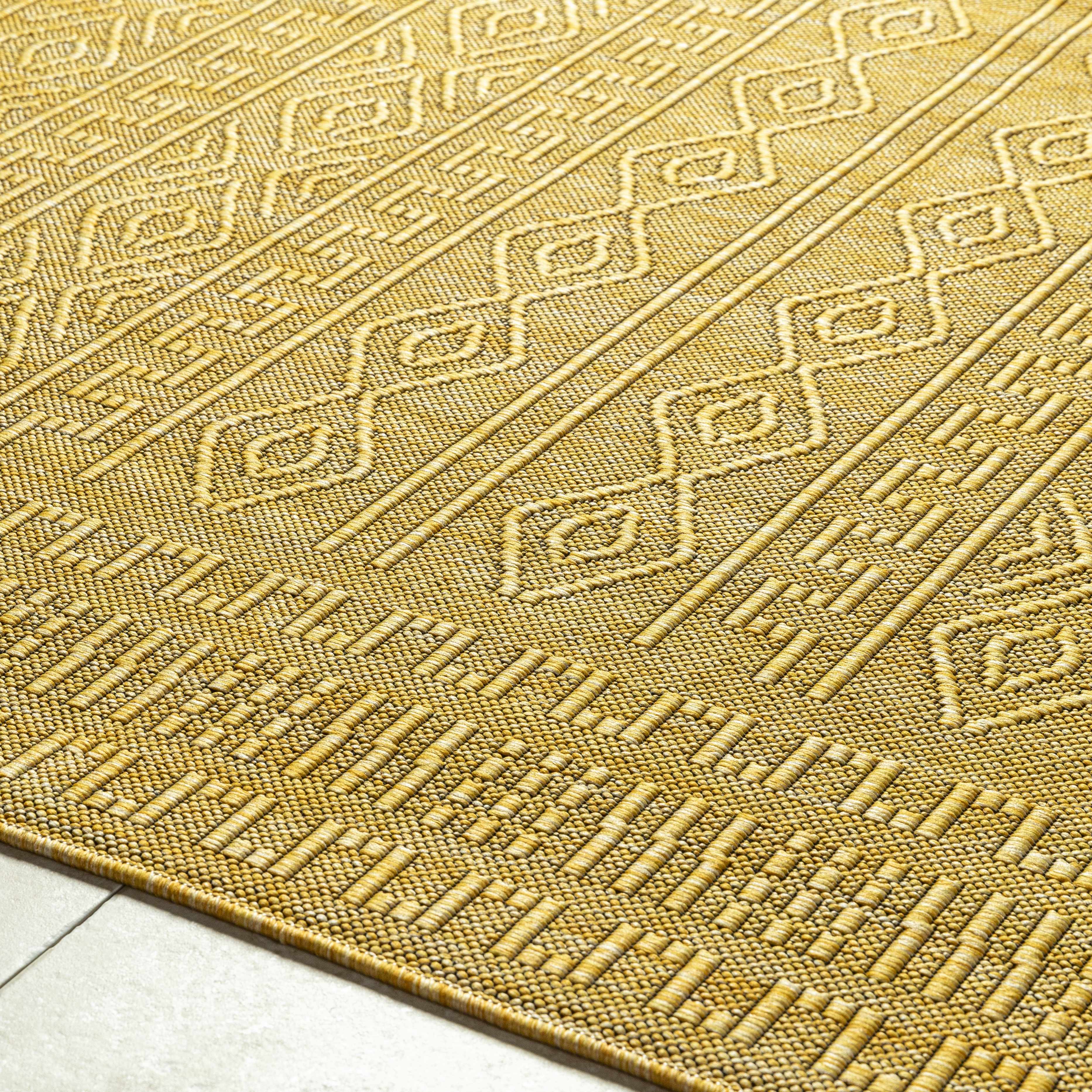 Hauteloom Nuela Living Room, Bedroom Patio Outdoor Area Rug - Farmhouse - 9'2" x 12'