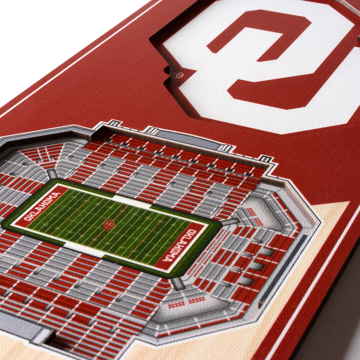 YouTheFan NCAA Oklahoma Sooners 6'' x 19'' 3D Stadium View Banner