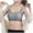 Gray, variant on Women's Workout Bralettes Built in Padded Strappy Back Lace Bras Solid Color 2-Ply Sling Anti-Slip Underwear Full Coverage High Impact Bralettes for Running Gym Lounge