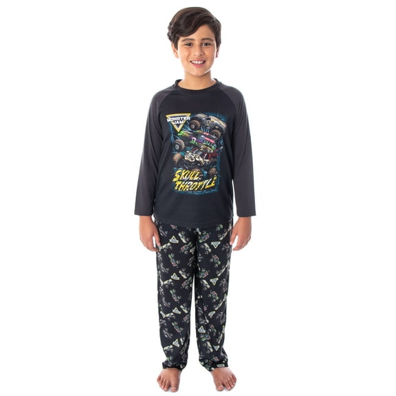 Monster Truck Boys' Skull Throttle Monster Jam Pajama Set
