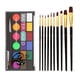 thumbnail image 3 of Kit de pintura facial y corporal de 18 colores con 10 pinceles para maquillaje de Halloween Mezcla de 18 colores, 3 of 8