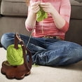 thumbnail image 6 of Ikohbadg Wrist Yarn Holder, Portable Wrist Yarn Ball Minder Stand with Crossbody Strap Wooden Twizzling Yarn Organizer Storage Knitting Supplies Crocheting Gift for Craft Lover, Black Walnut Color, 6 of 14