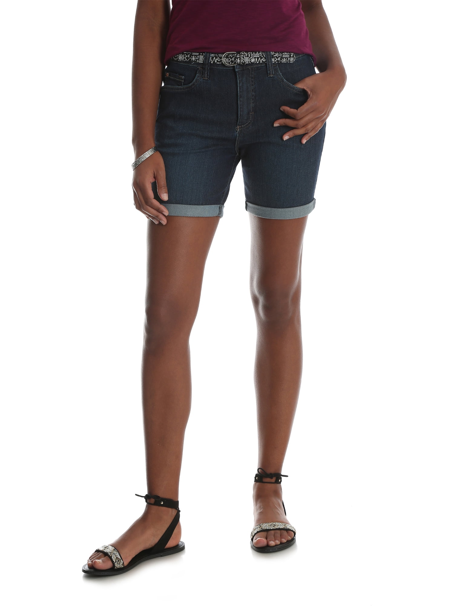 lee riders women's denim cuffed short