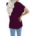 thumbnail image 3 of Mint Plus Pink - Women's Comfy Loose Fit T-Shirts with Crew Neck Elegance, 3 of 5