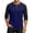 Dark Blue, variant on Mens Tee Shirts 3/4 Sleeve Crewneck Henley Shirt Lightweight Blue Shirts with Button Mens Gym Shirts