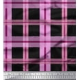 thumbnail image 1 of Soimoi Rayon Fabric Check Check Print Sewing Fabric Yard 56 Inch Wide, 1 of 4