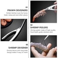 thumbnail image 2 of EeaseMX 4 piezas de desvenador de camarones, pelador de mariscos, limpiador de camarones de acero inoxidable, 2 of 8
