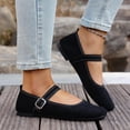 thumbnail image 5 of Runing Casual Fashion Walking Slip On Sneakers Lightweight Breathable Shoes Womens Mary Jane Flats with Strap Square Toe Dressy Shoes, 5 of 9
