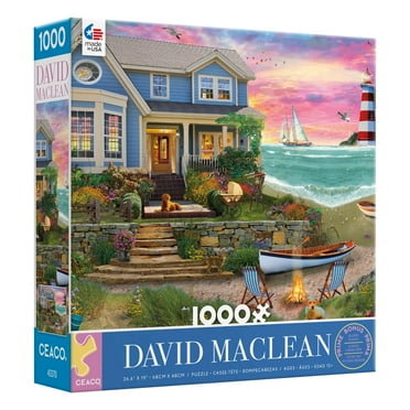 Ceaco - David Maclean - Heart Beach - 1000 Piece Interlocking Jigsaw Puzzle