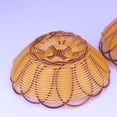 thumbnail image 4 of 1pc Simulated Rattan Woven Basket Bread Basket Snacks Container for Home (Large Size Khaki), 4 of 8