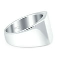 thumbnail image 2 of 14mm Signet Plain Band High Polished Solid 925 Silver Thumb Ring Size 10, 2 of 5