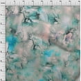 thumbnail image 4 of oneOone Georgette Viscose Aqua Blue Fabric Abstract Floral Sewing Craft Projects Fabric Prints By Yard 42 Inch Wide, 4 of 4