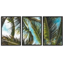 IDEA4WALL 3 Piece Canvas Wall Art Tropical Palm Trees Canvas Prints Framed Wall Art Decor