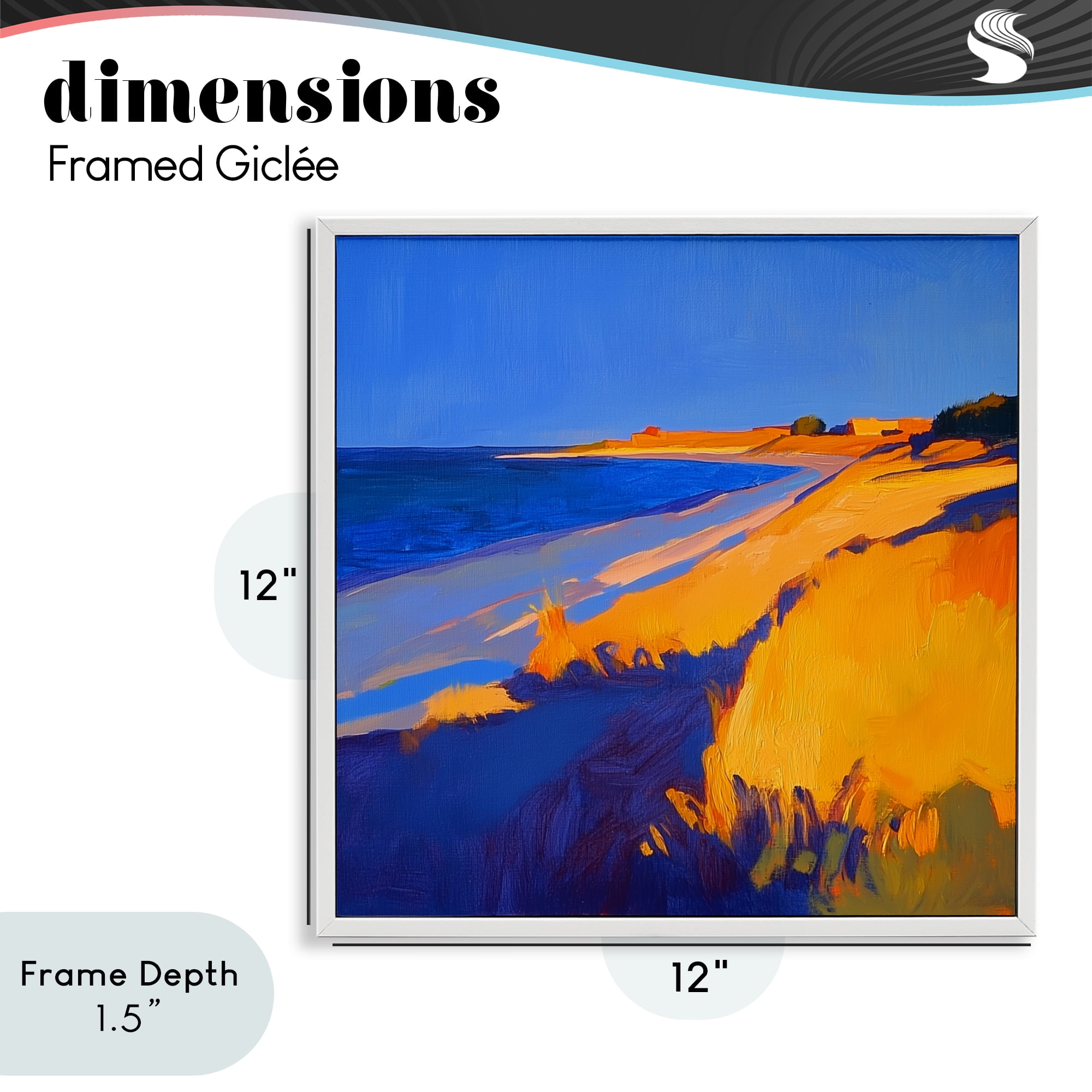 Stupell Industries Complimentary Coast Seascape White Framed Giclee Art, design by Walker Noble