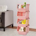thumbnail image 3 of 4 PCS Stacking Storage Baskets, Stackable Organizer Baskets, Stackable Storage Bins, 3 of 16