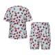 thumbnail image 1 of Fotbe Flowers and Lady Bugs Pijama Estampada de 2 Piezas para Niños – Ropa de Dormir de Manga Corta Cómoda para Niños y Niñas, Camiseta y Shorts de Algodón-X-Large, 1 of 6