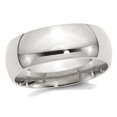 thumbnail image 1 of Mens Sterling Silver 8mm Comfort Fit Wedding Band Ring, 1 of 4